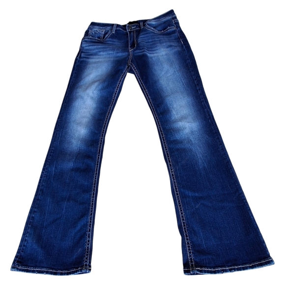 Buckle Black Curvy Fit No. 76 Bootcut Blue Denim Stretch Jeans Women Size 31x32 - Picture 3 of 16